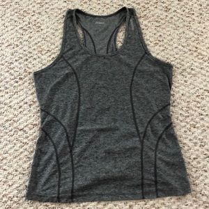 grey reebok workout tank top
